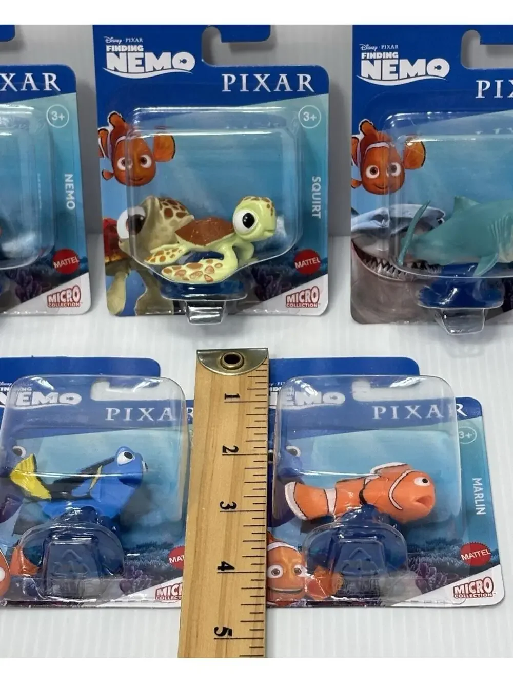 Mattel Micro Collection Finding Nemo Set - Nemo Dory Marlin Bruce Squirt NEW